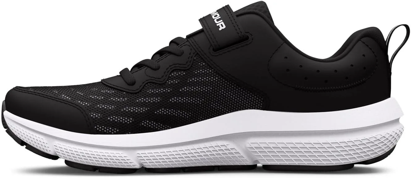 Детские кроссовки Under Armour Assert 10 с альтернативной застежкой, черно-белый — фото 2
