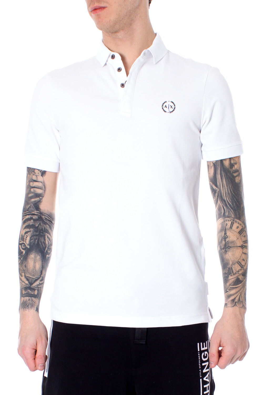 

Поло Armani Exchange с коротким рукавом, белый