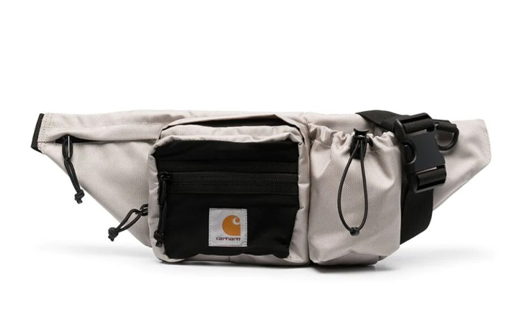 

Carhartt WIP Нейлоновая сумка через плечо с одним ремнем поясная унисекс черно-белая, Black White