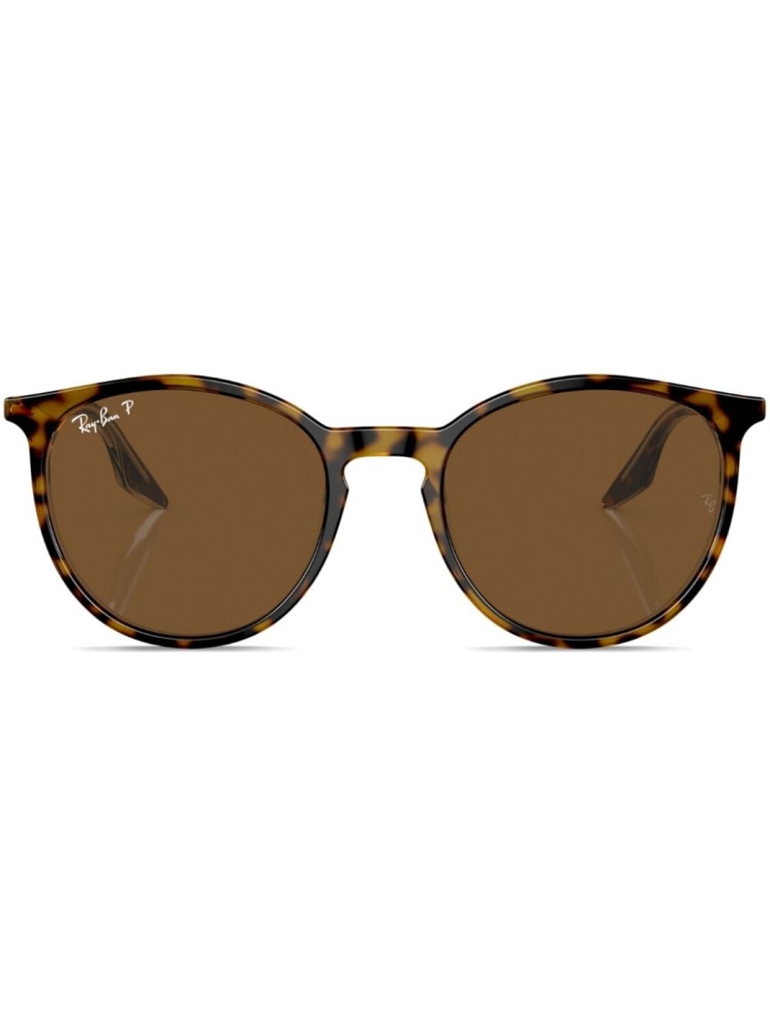 

Круглая оправа с логотипом Солнцезащитные очки Ray-Ban, коричневые