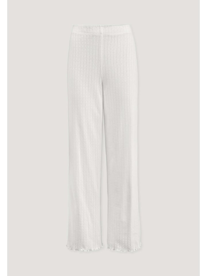 

Пижамные брюки Pointelle свободного кроя натурального белого цвета Hessnatur