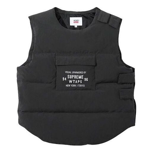 

Жилет x wtaps tactical down vest 'black white' Supreme, черный