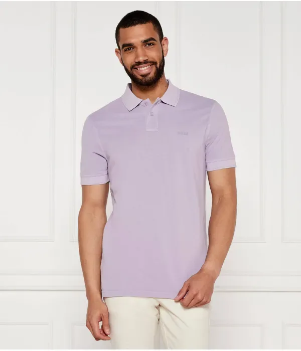 Поло Prime regular fit Boss Orange, лавандовый