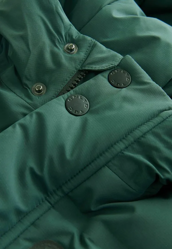 Зимнее пальто-пуховик удлиненного кроя стандартного размера Next, Khaki Green — фото 3