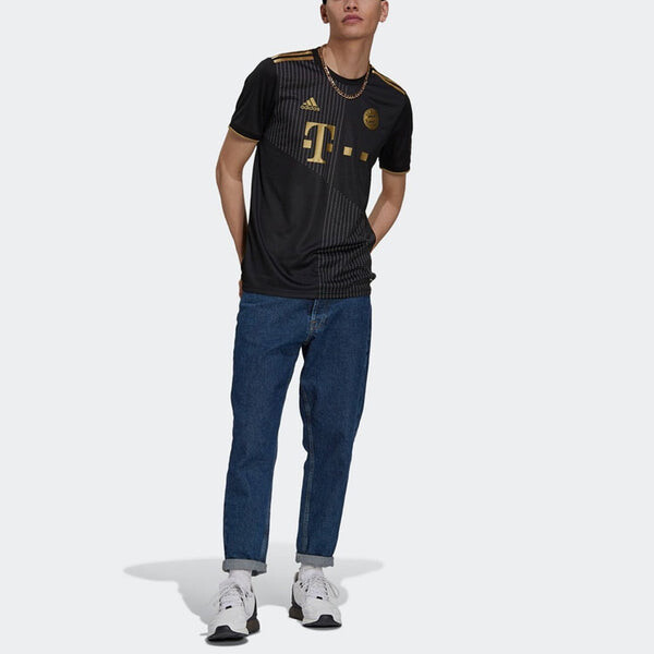 Футболка bayern munich away fan edition sports short sleeve jersey black Adidas, черный — фото 3