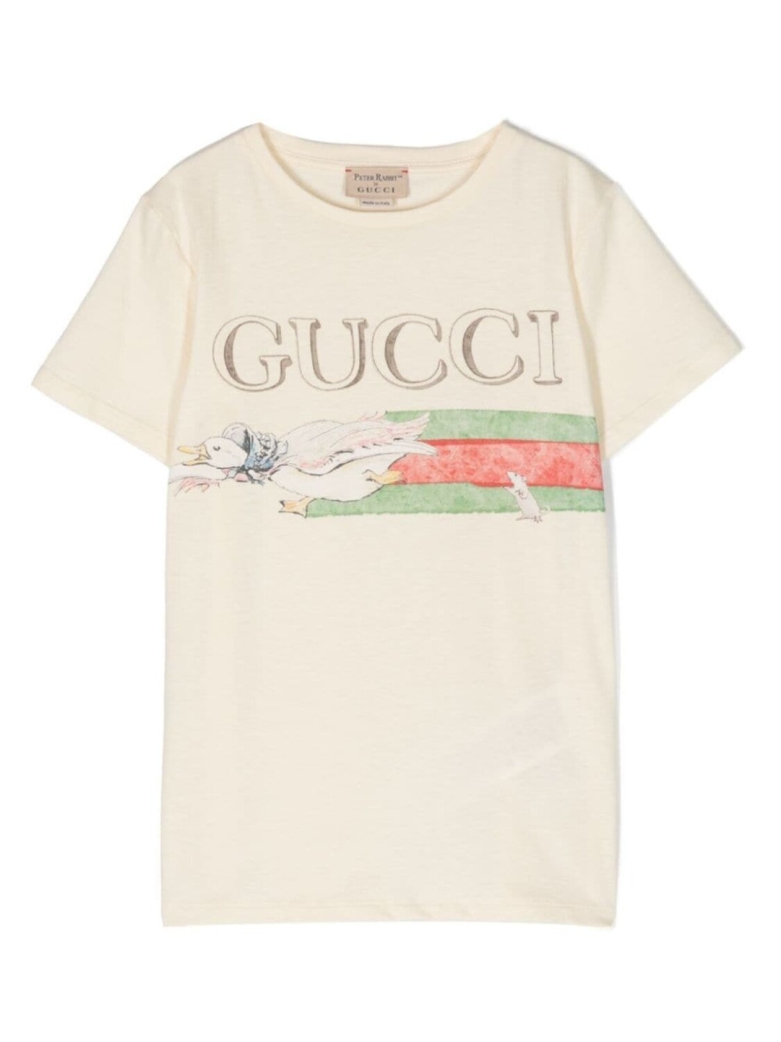 

Gucci Kids футболка из коллаборации с Peter Rabbit, нейтральный цвет