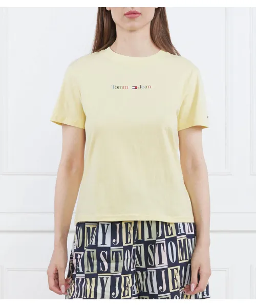 

Футболка Tjw reg color serif linear ss Regular fit Tommy Jeans, желтый