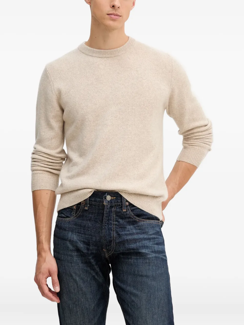 

Кашемировый свитер с круглым вырезом Trussardi, нейтральный