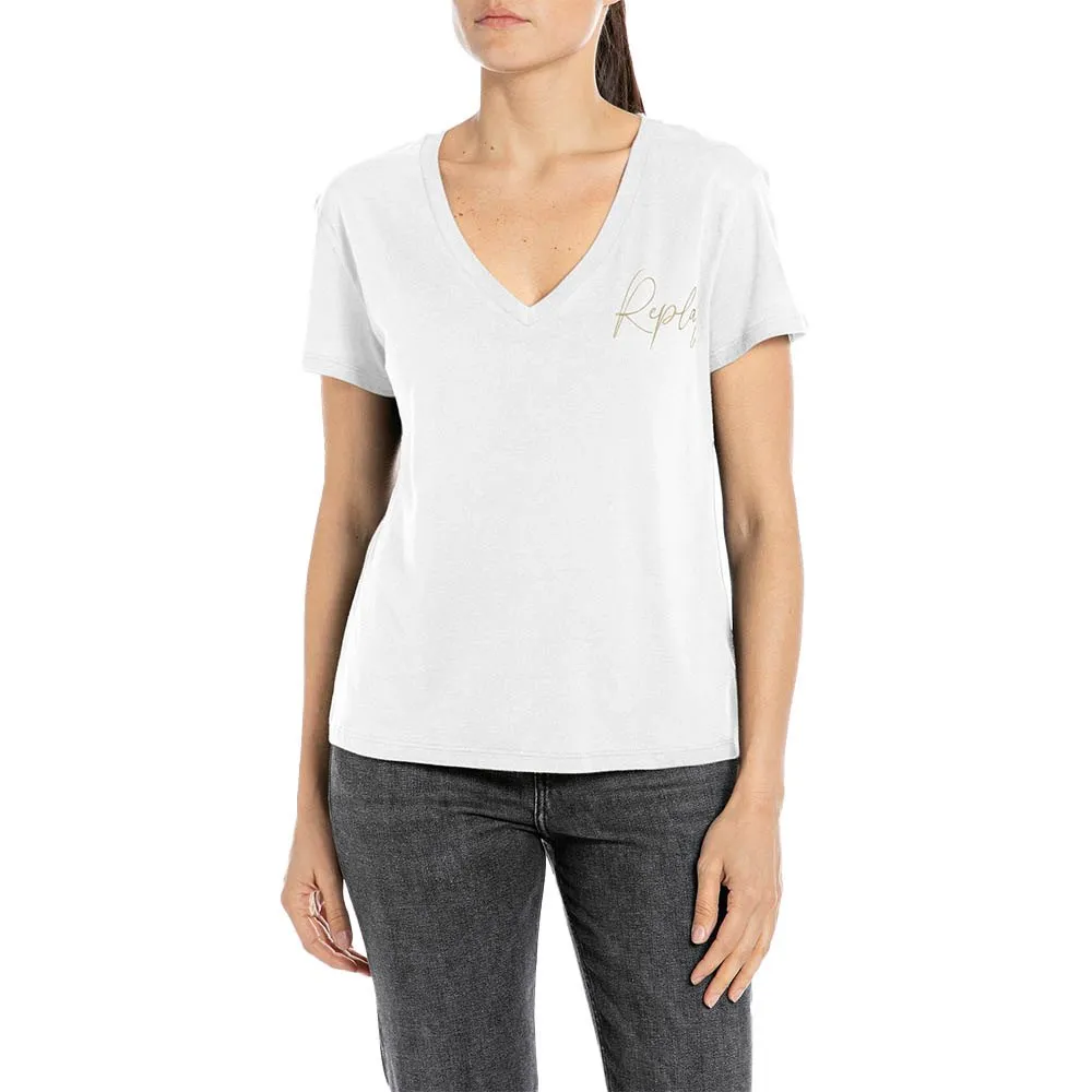 

Футболка Replay W3084.000.20994 short sleeve v neck, белый