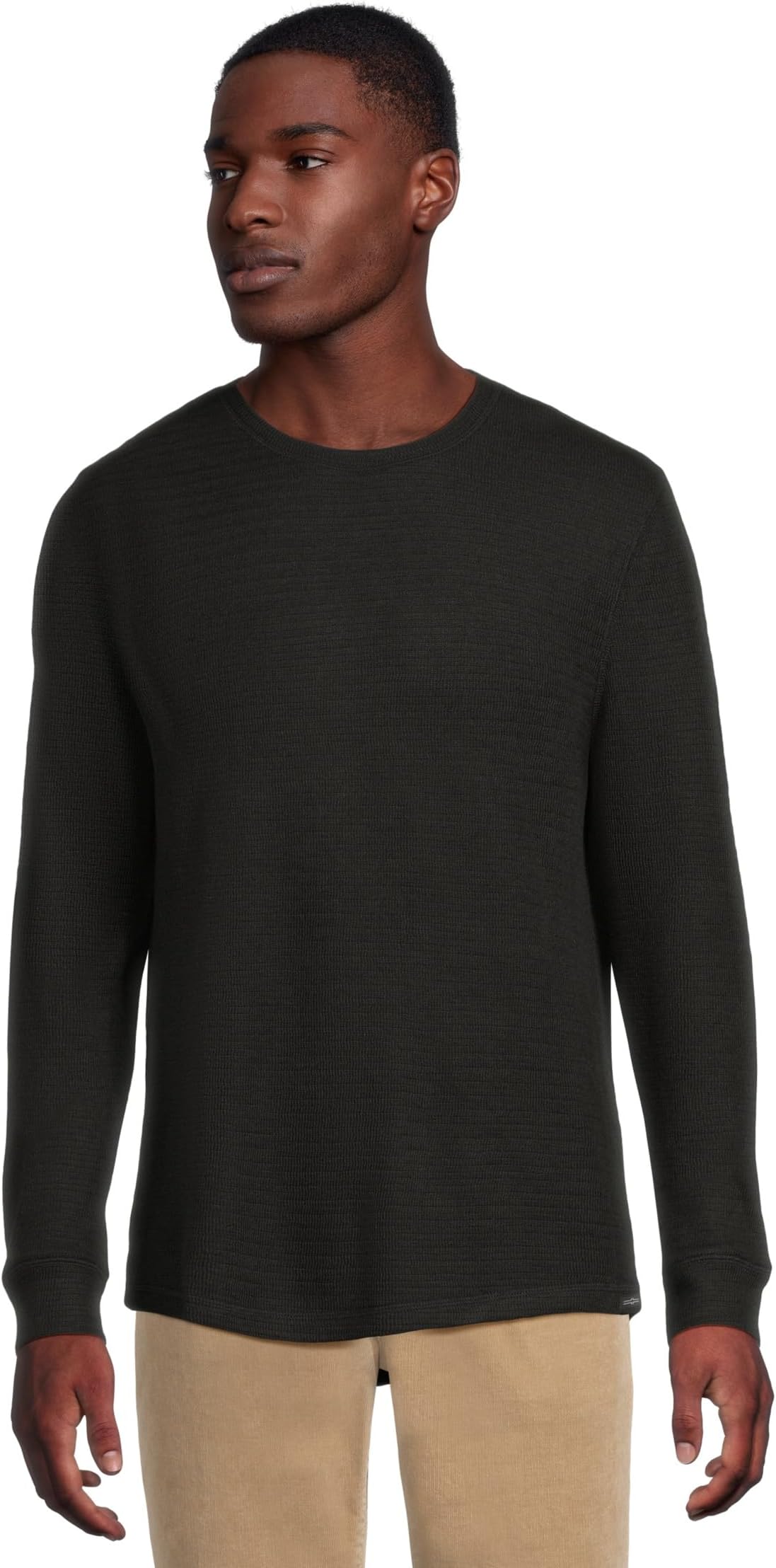 

Мужская фактурная рубашка с длинным рукавом и круглым вырезом Liverpool Los Angeles, Black