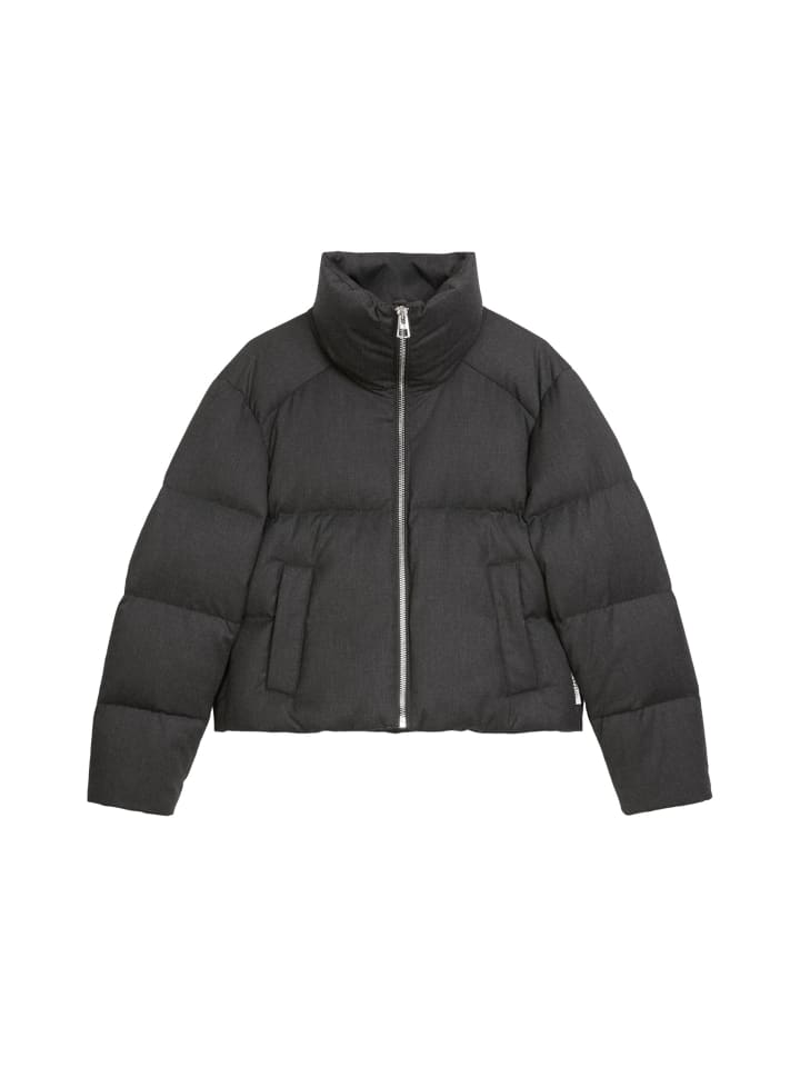 

Marc O'Polo Свободная пуховая куртка темно-серого меланжевого цвета