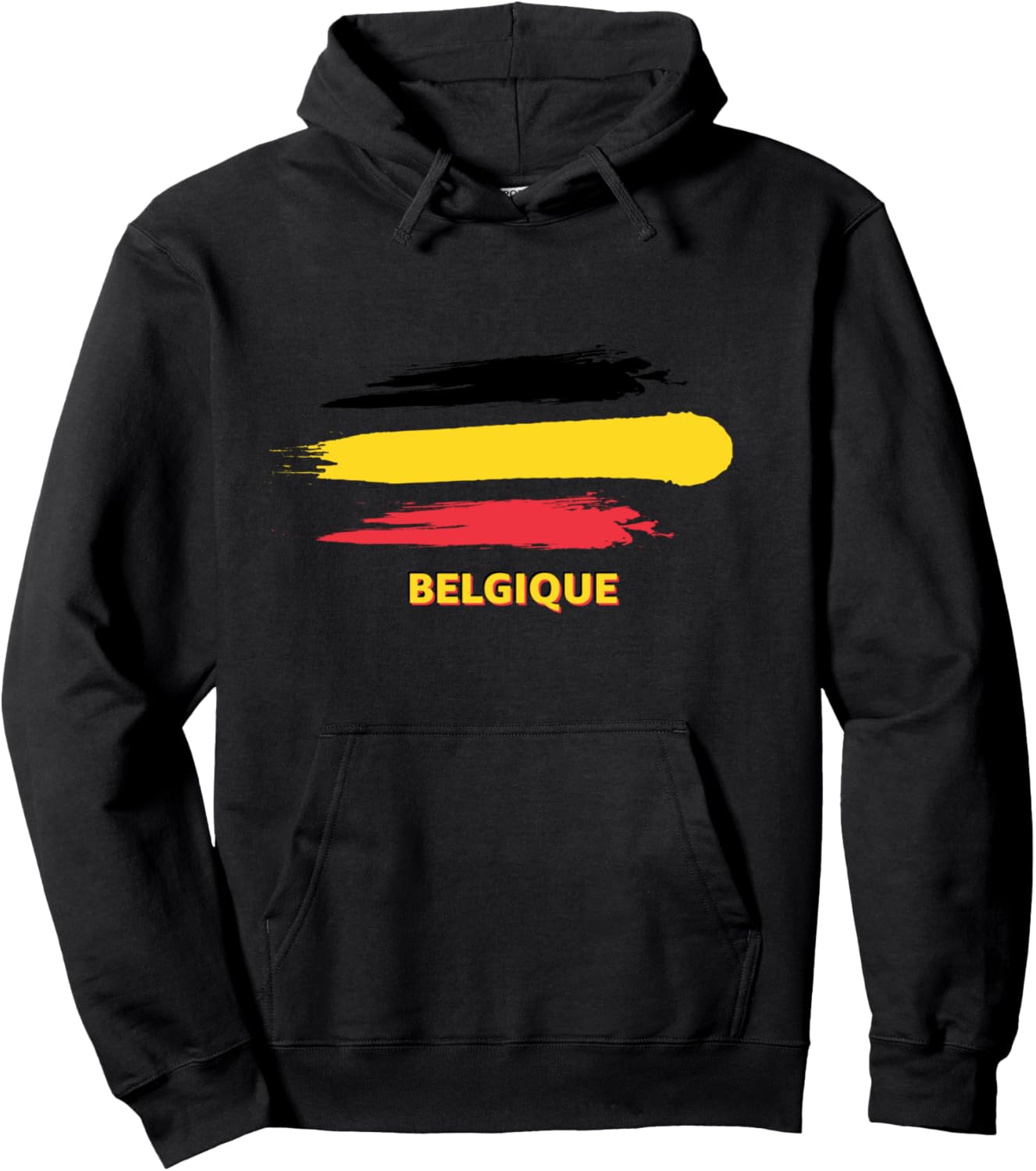 

Толстовка с изображением флага Бельгии Belgium, черный