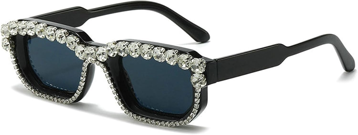 

Солнцезащитные очки Willochra Square с кристаллами для женщин, роскошные солнцезащитные очки для женщин, винтажные солнцезащитные очки «кошачий глаз», защита UV400, цвет F27, Black