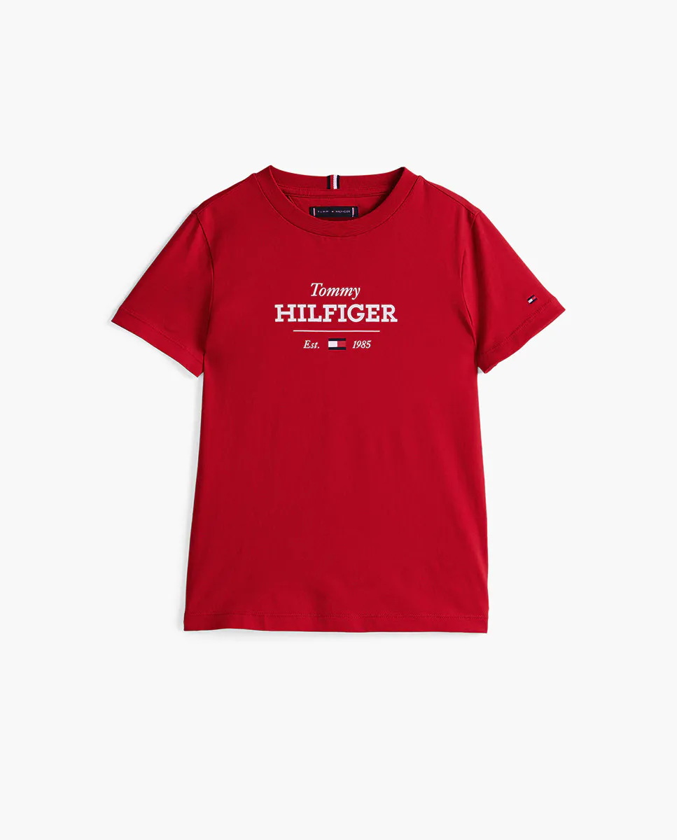 

Футболка с коротким рукавом и принтом спереди Tommy Hilfiger, красный