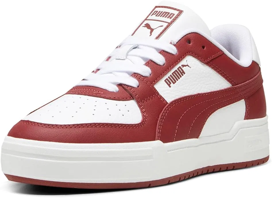 Классические низкие кроссовки Puma унисекс из замши для взрослых, Red White — фото 2