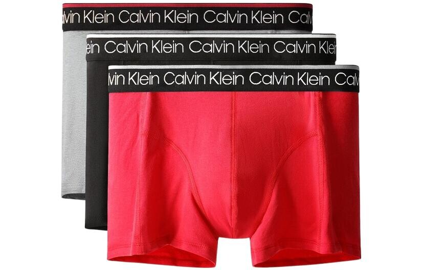 

Мужские трусы Calvin Klein, цвет 1 set of 3 strips (black/red/gray)