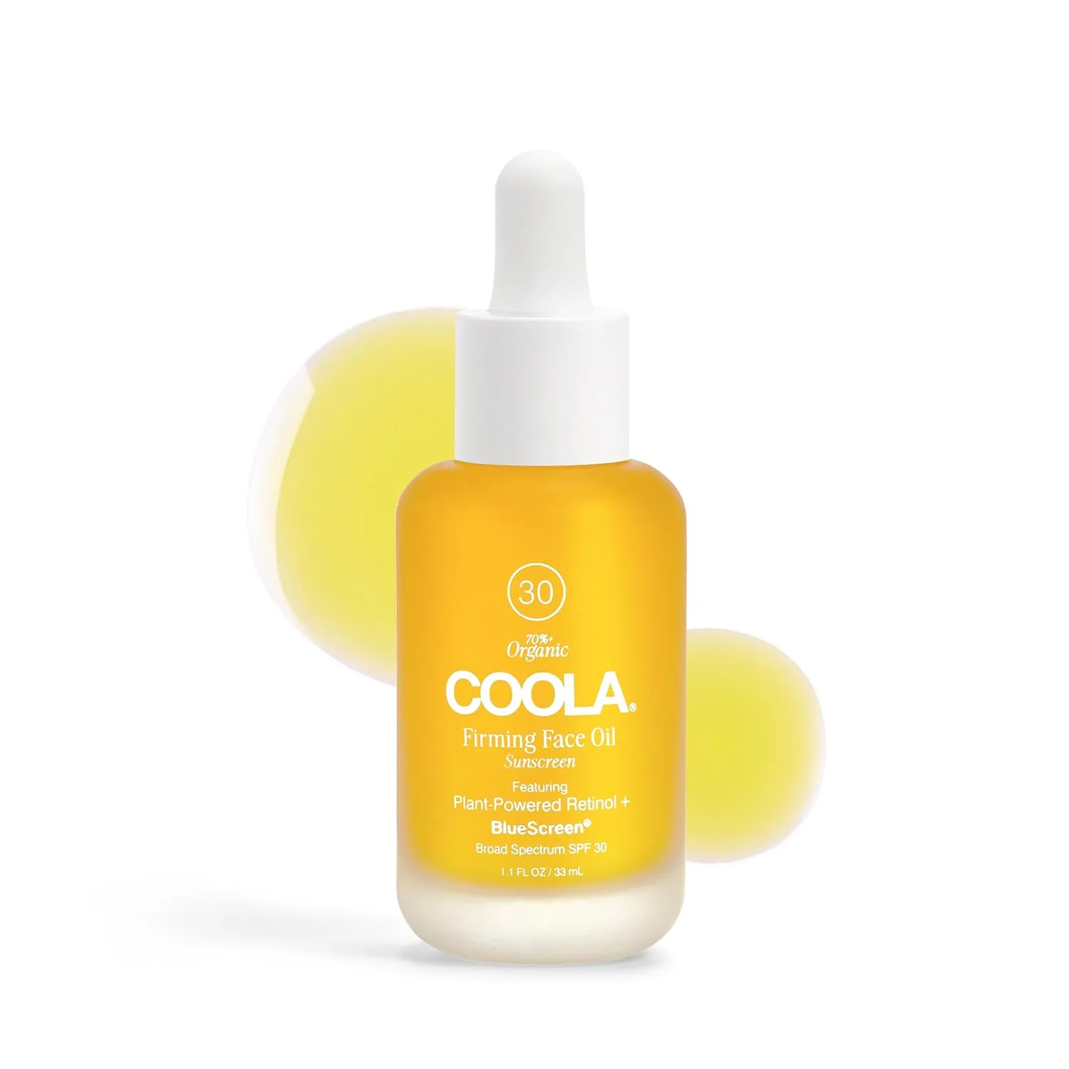 Масло для лица Coola — Укрепляющее , SPF , органическое легкое увлажняющее солнцезащитное масло с бакучиолом