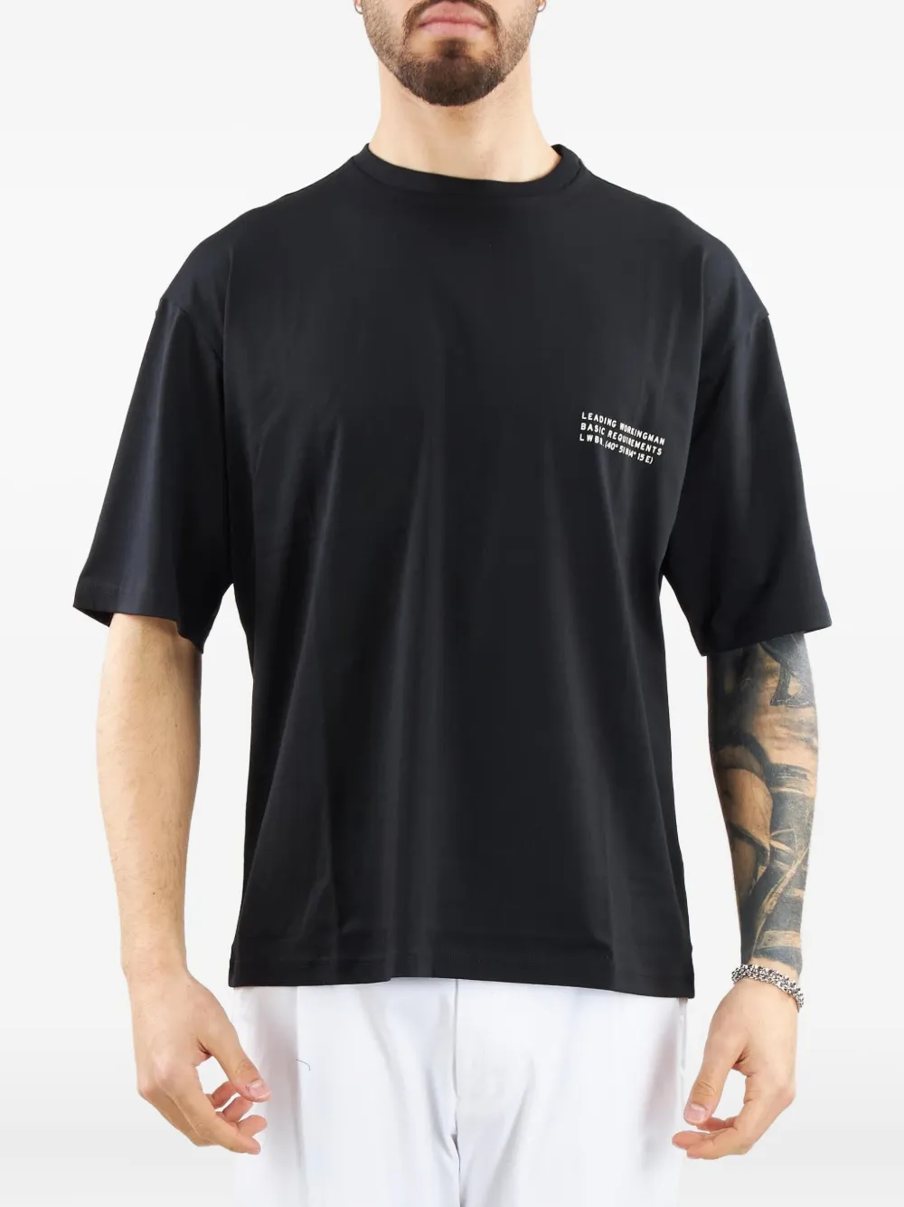 

Футболка с круглым вырезом и короткими рукавами Low Brand, черный