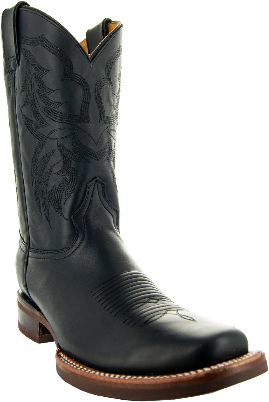 Мужские ковбойские сапоги Soto с квадратным носком H4002 Soto Boots, черный — фото 2