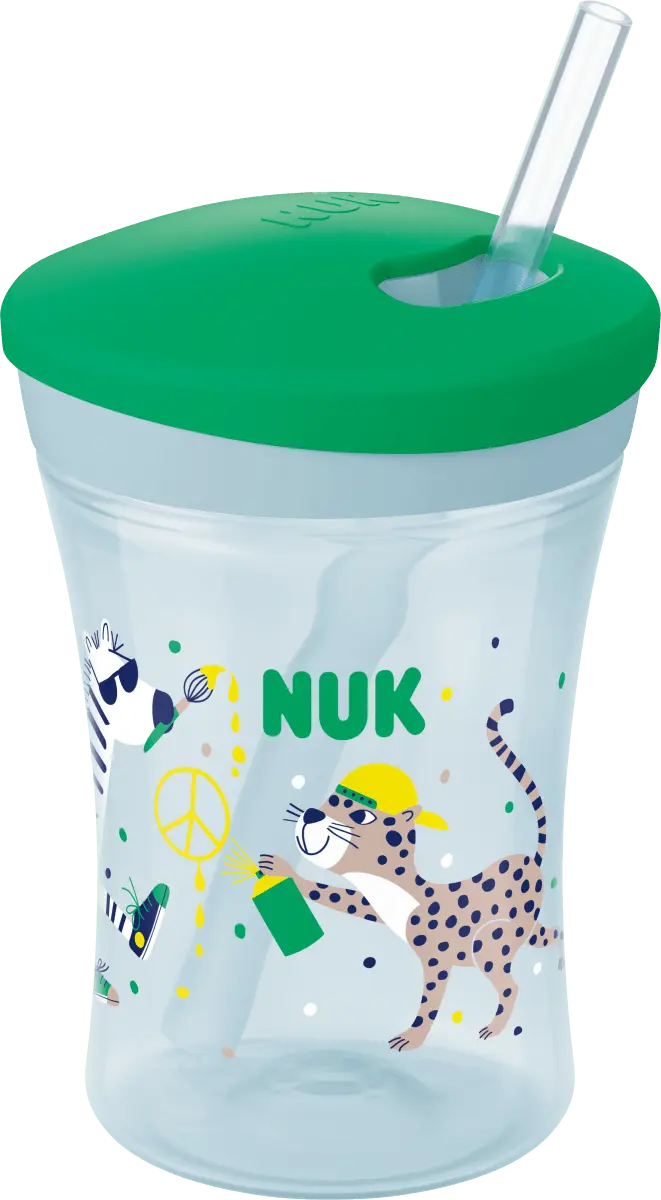 

Чашка-трубочка для питья Evolution Action Cup зеленая 230 мл 1 шт. NUK