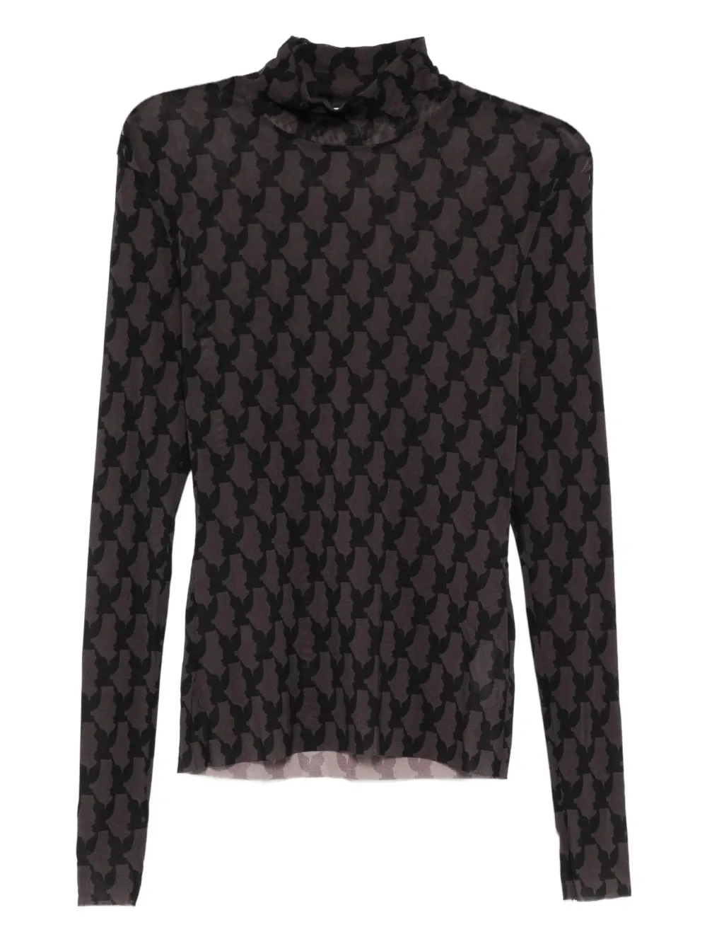 

Топ с узором MASU, черный