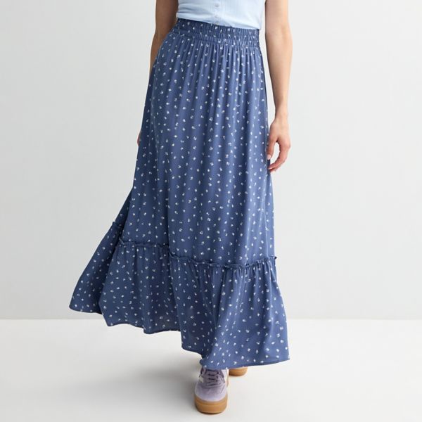 

Юбка макси в один ярус для девочек So, цвет blue ditsy