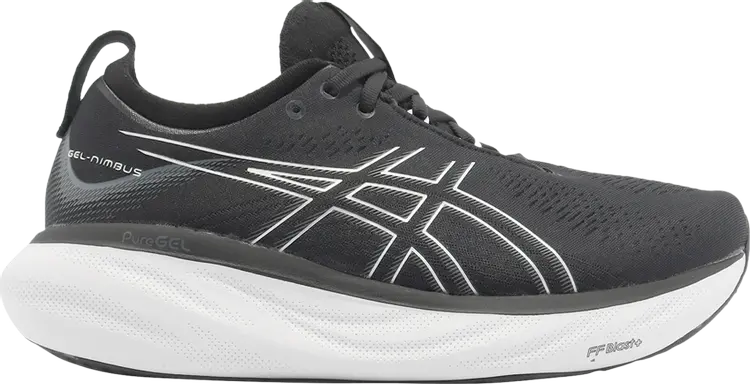 

Кроссовки Gel Nimbus 25 4E Wide 'Black Pure Silver', черный