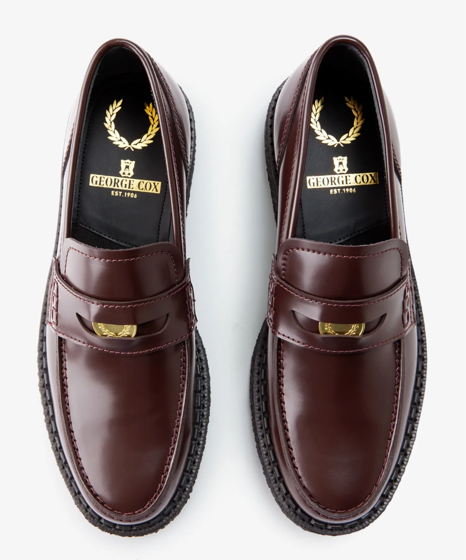 Мужские/Женские лоферы FRED PERRY x George Cox Penny Loafer Leather