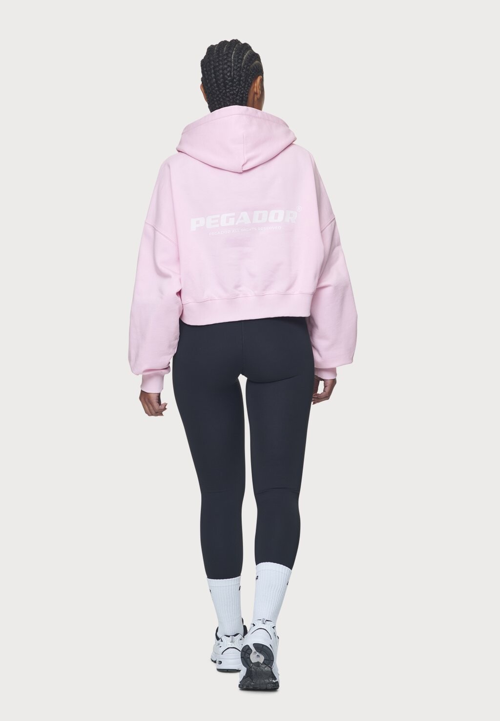 

Толстовка LUNA LOGO OVERSIZED CROPPED HOODIE Pegador, розовый