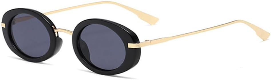 

Ретро-панк мужские овальные солнцезащитные очки женские модные прозрачные линзы цвета океана солнцезащитные очки UV400 мужские трендовые солнцезащитные очки TYUVIVO, Black Grey