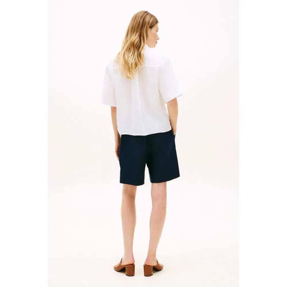 Женская белая льняная рубашка Tommy Hilfiger Women — фото 3