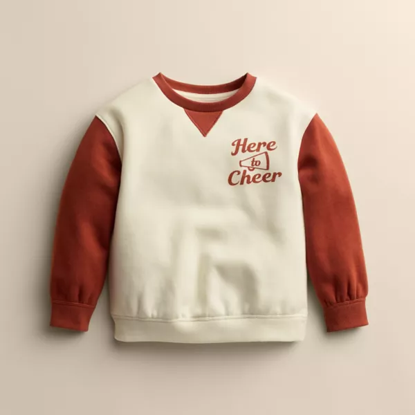 

Детский свитер 4-12 лет Little Co. By Lauren Conrad, цвет ivory here to cheer