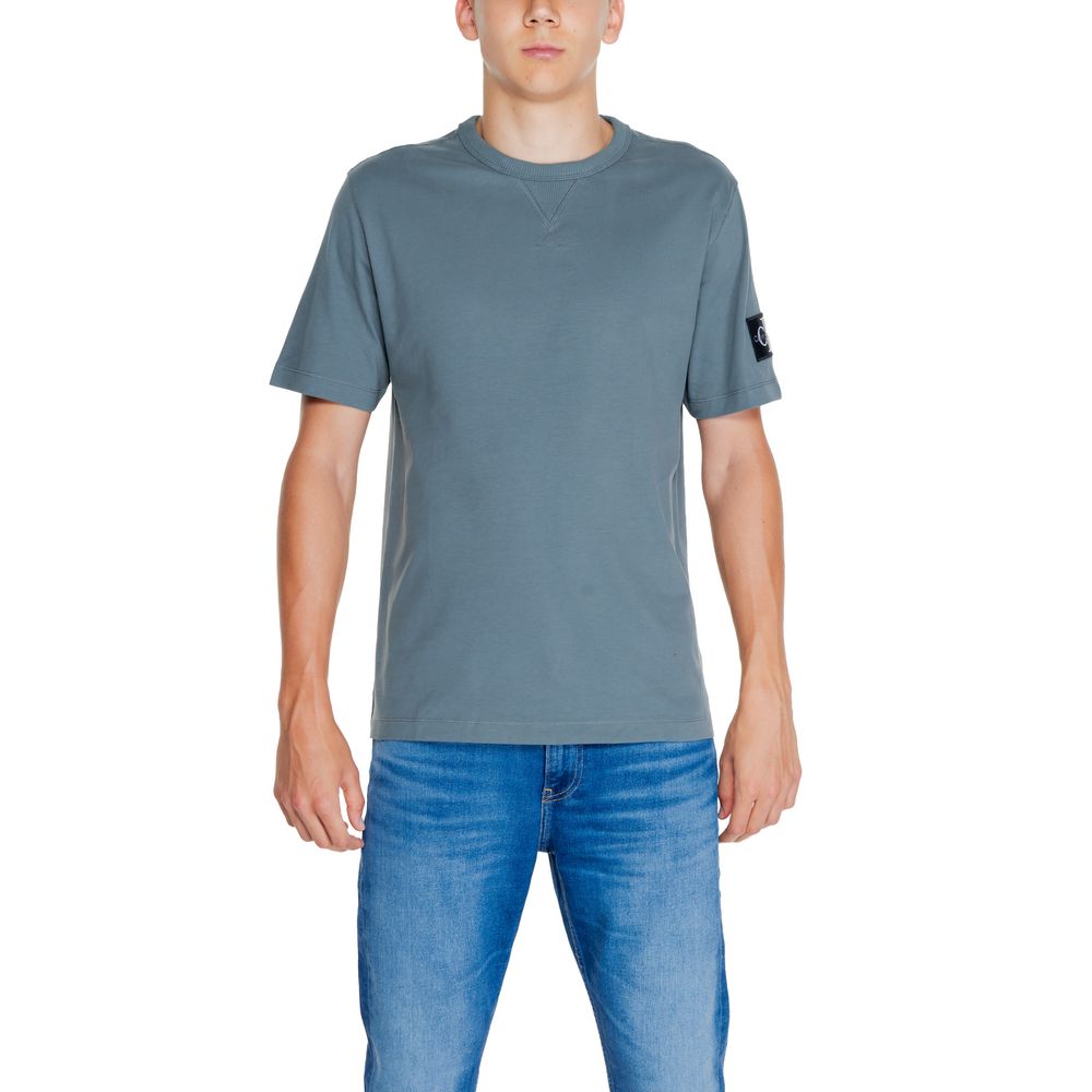 

Серая хлопковая футболка Rigenerato Calvin Klein Jeans