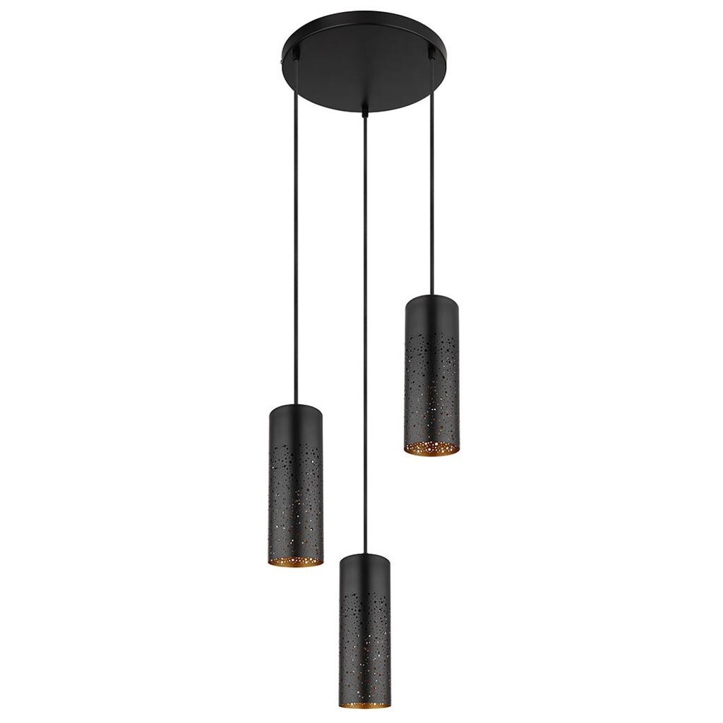 

Подвесной светильник, металл, черный матовый, золотой, В 150 см Globo Lighting