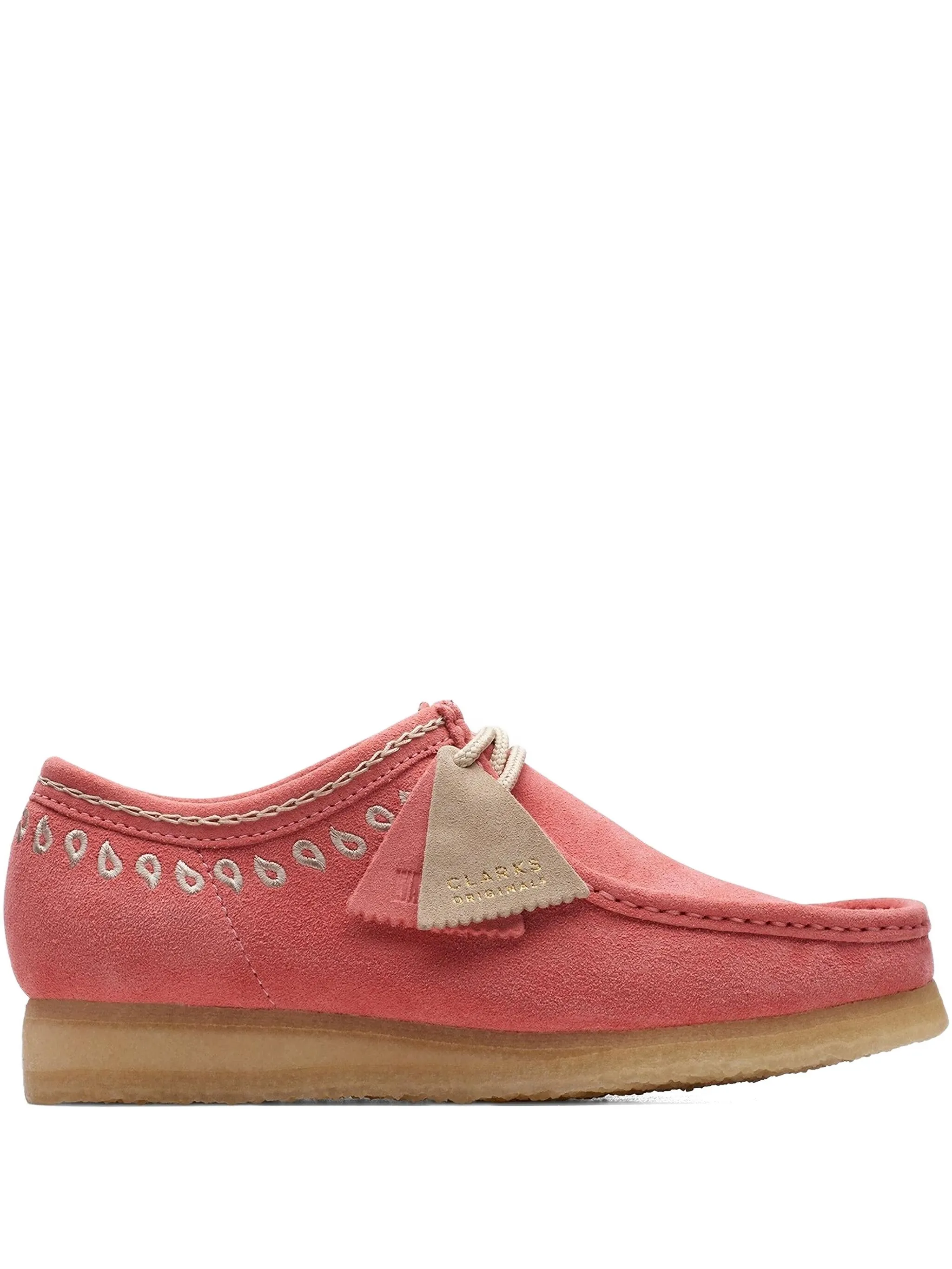 

Ботинки Wallabee Embroidery Clarks, розовый