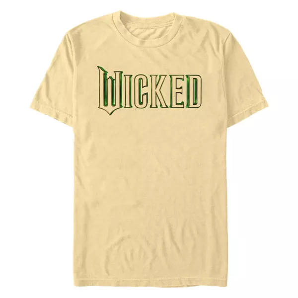 

Мужская футболка с надписью «wicked logo» и саундтреком. Licensed Character, цвет butter