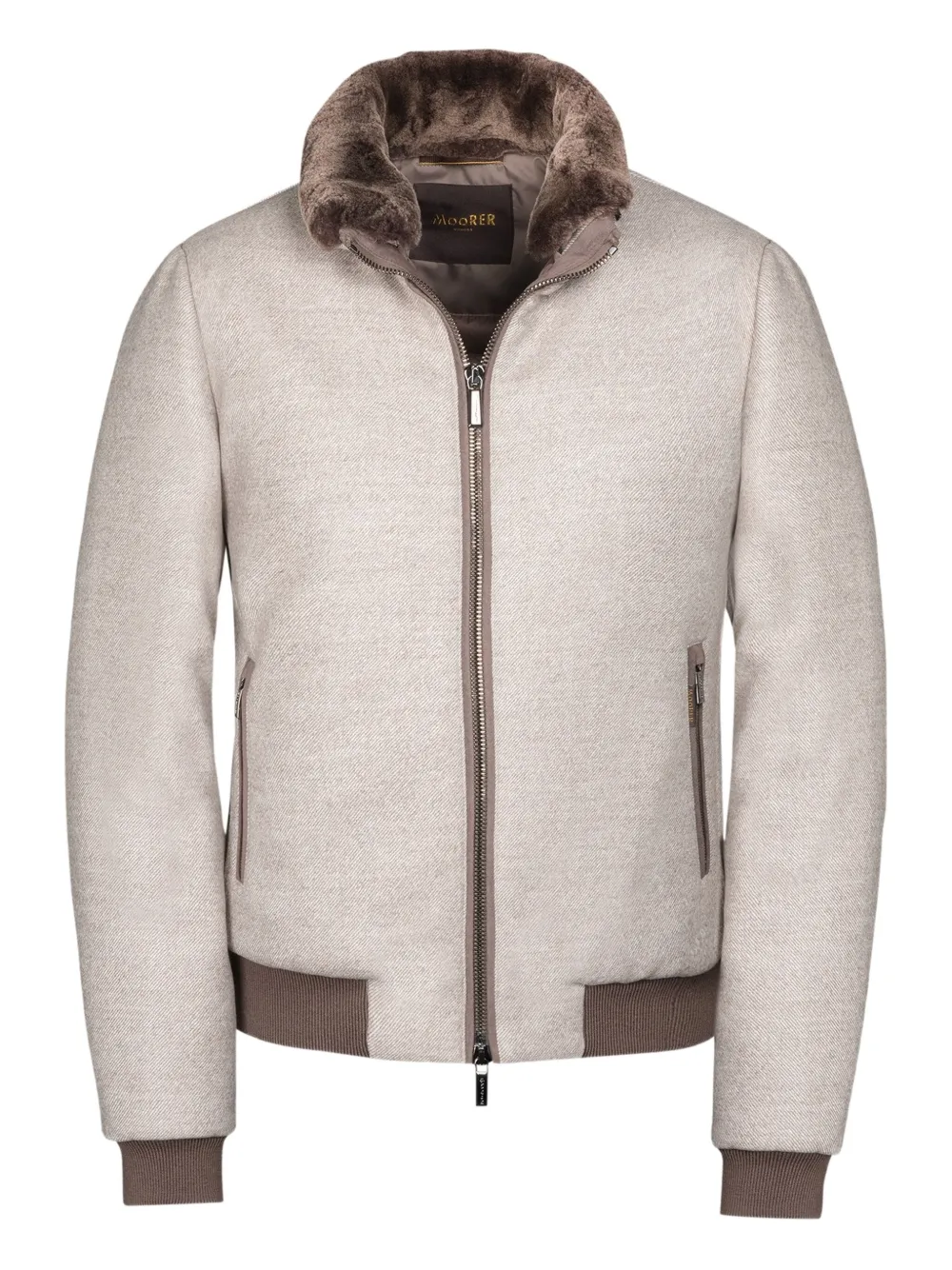 

Куртка на молнии с меховым воротником от Bellati-Lp Moorer, нейтральный