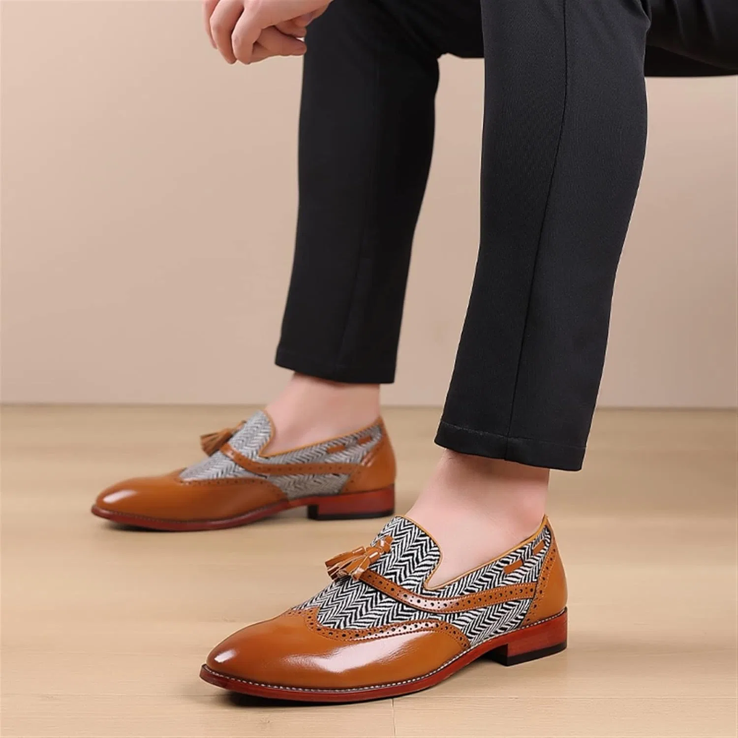 Туфли Men's Shoes, Men's Leather Shoes, Lace Toe Shoes, Wedding Shoes, Men's Dress Shoes, Party Casual Shoes, Business Shoes Generic, Black — фото 2