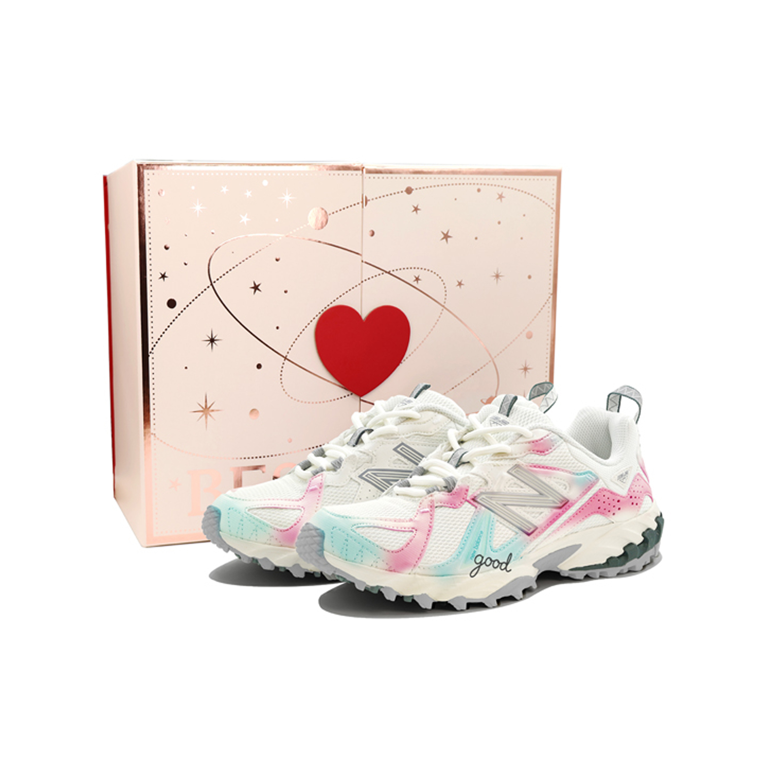 

New Balance 610T Neon Sweetheart Box амортизирующие кроссовки для походов низкие унисекс pink blue