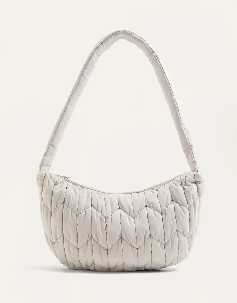 

Стеганая сумка через плечо OYSHO в каменном цвете