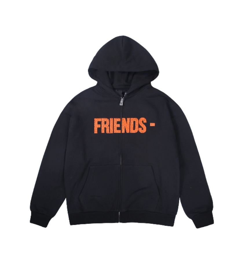 

Куртка VLONE Zip Hooded Jacket 'Black Orange', черный
