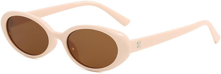 

Овальные солнцезащитные очки для женщин и мужчин с защитой от УФ-излучения UV400, для занятий спортом на открытом воздухе, бега и езды на велосипеде, светло-коричневые LXLHWN, Beige Brown