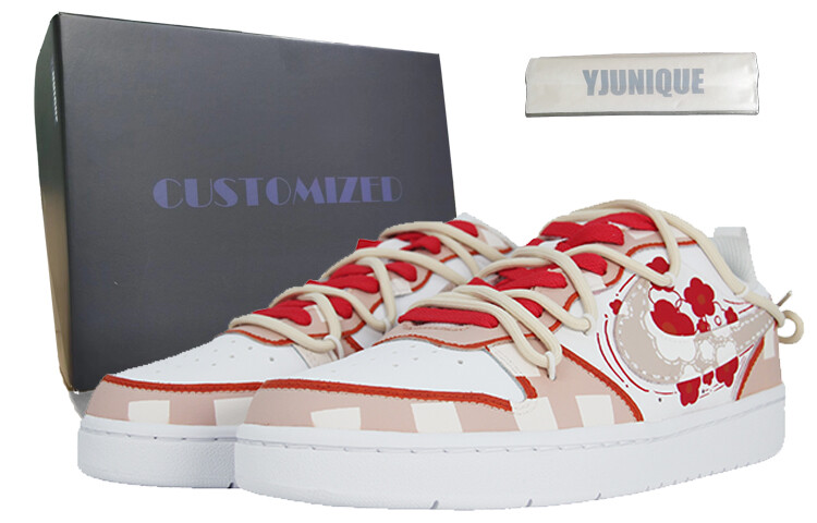 

Кроссовки Nike Court Borough Skateboarding Shoes Women's Low-top Orange, оранжевый/красный