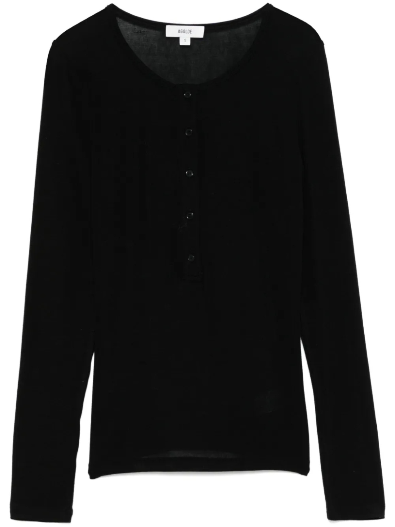 

AGOLDE футболка Faustine Henley, черный
