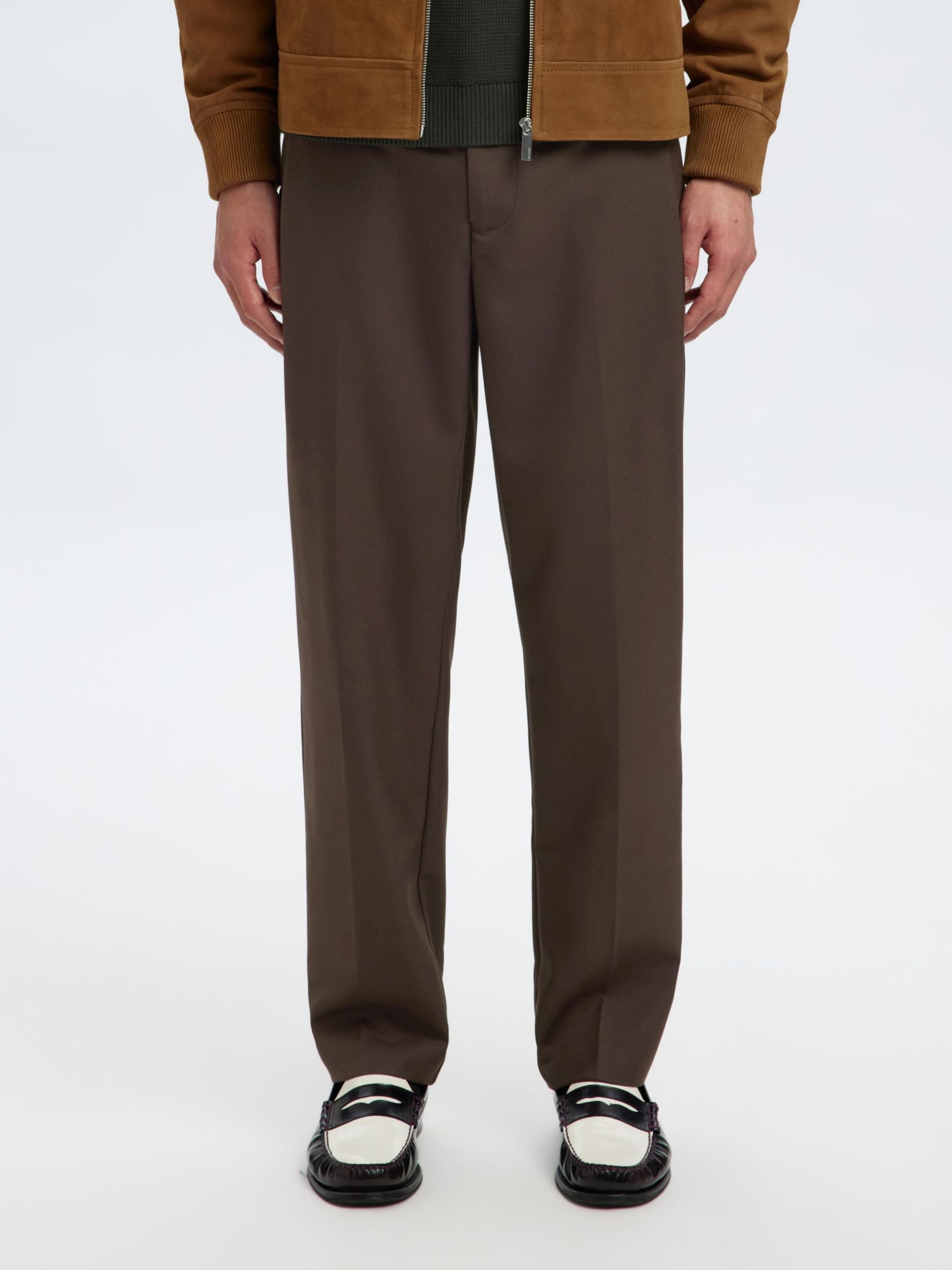 

SELECTED Плиссированные брюки Regular в темно-коричневом цвете