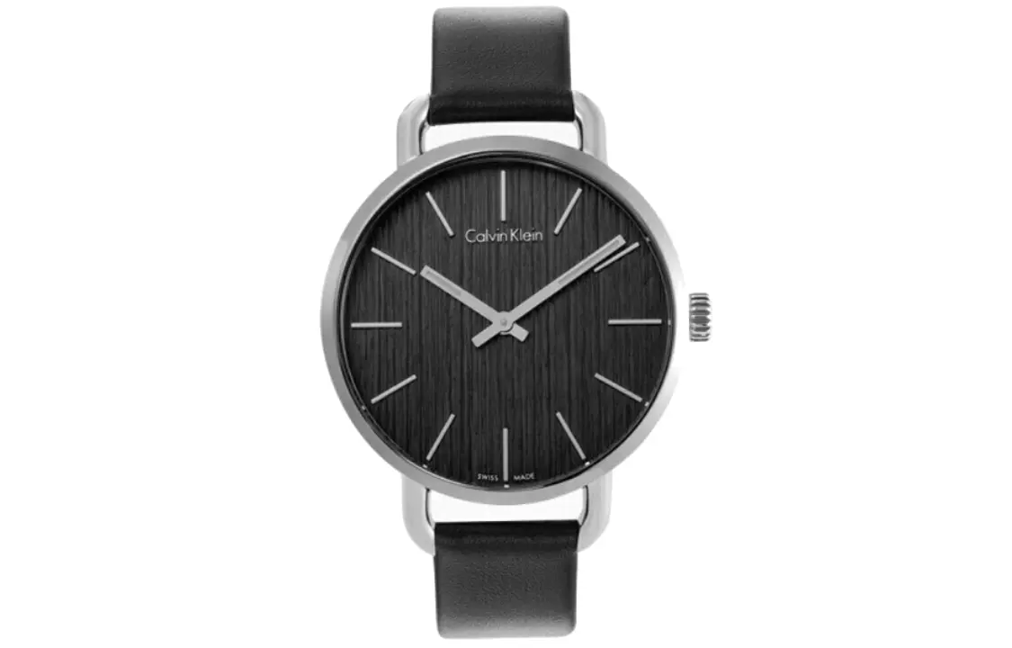 

Calvin Klein Часы Wrist Watch Quartz Movement Genuine Leather Strap Black Dial Women's, Black Dial