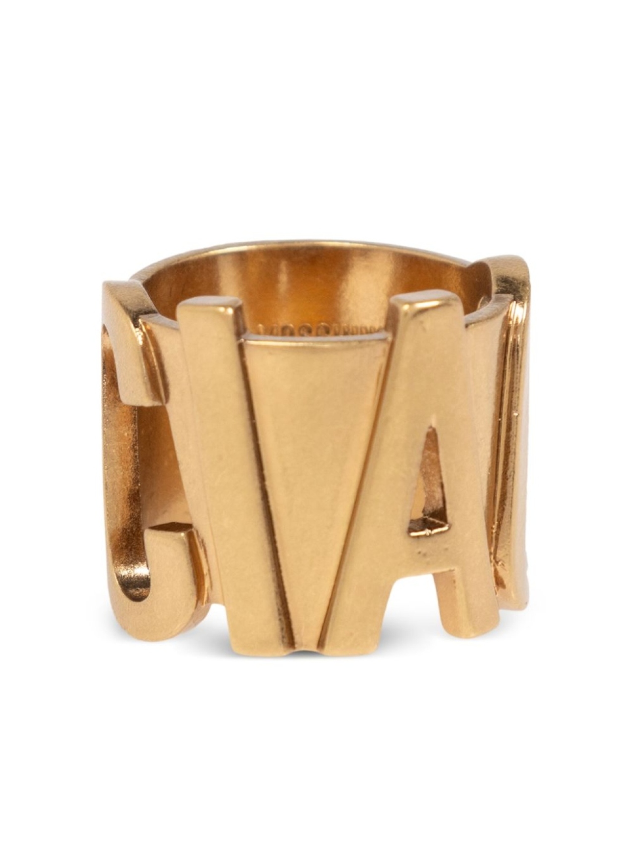 

Moschino кольцо с логотипом, золотой
