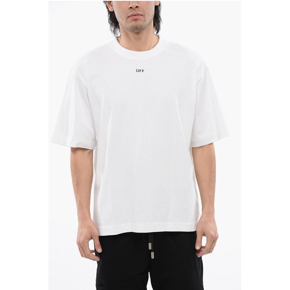 

Футболка FOR EVER однотонная с круглым вырезом и контрастным логотипом Off-White, White