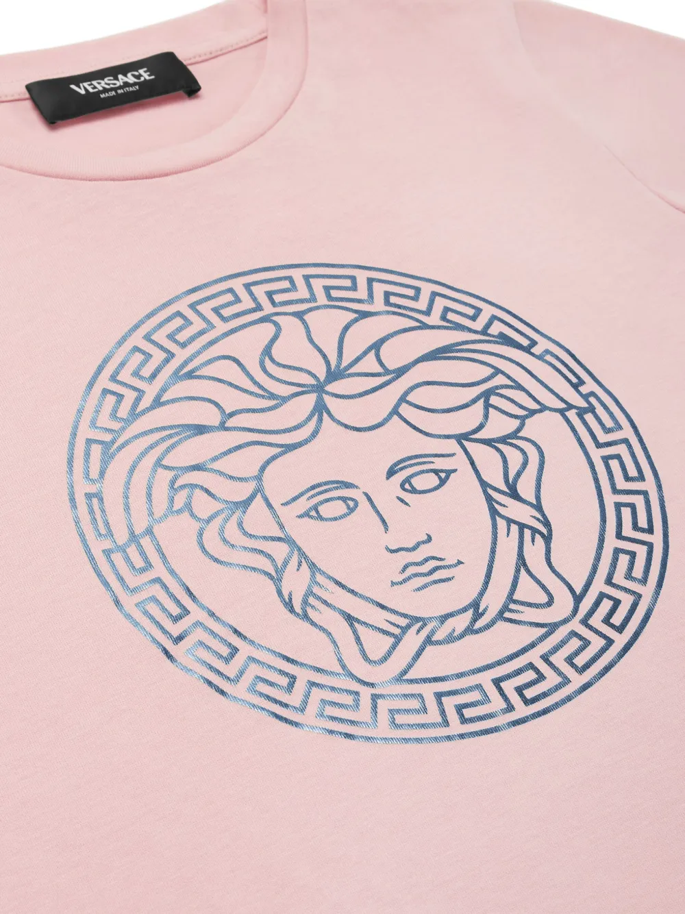 Футболка с принтом Medusa Versace Kids, розовый — фото 3