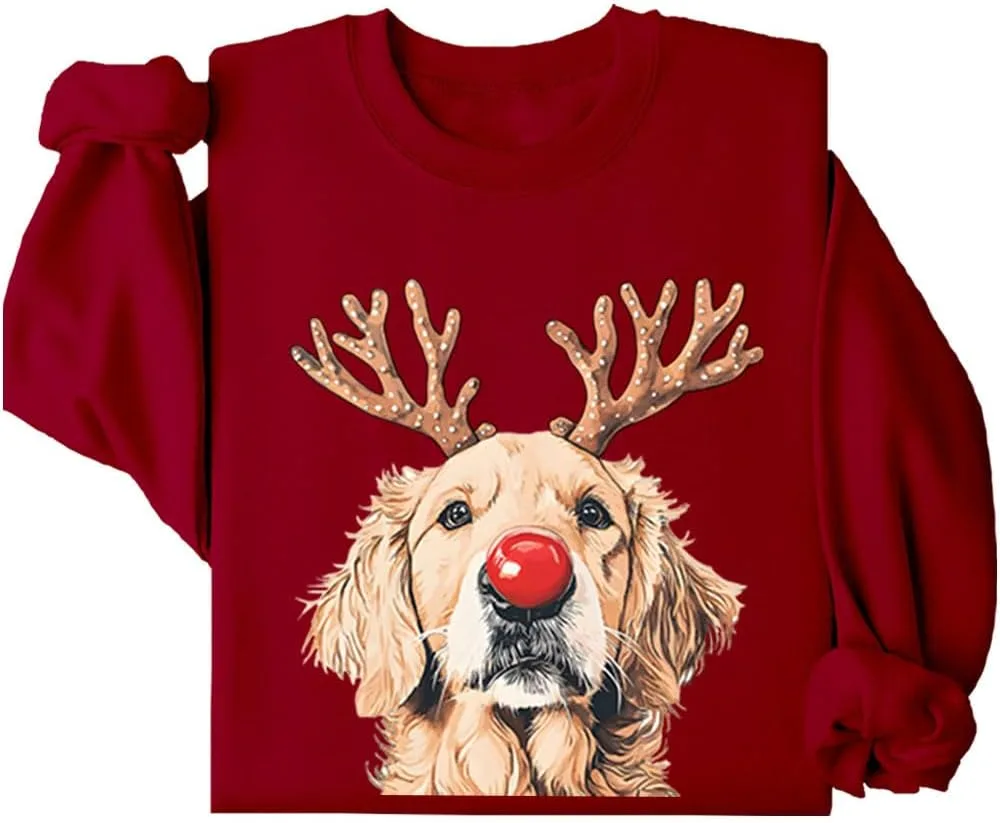 

Свитшот Golden Retriever с оленями на Рождество Relliot